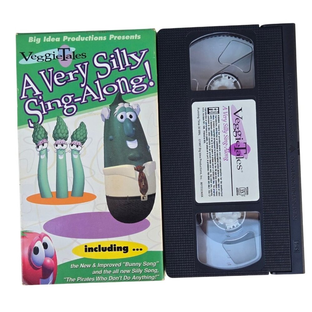 VeggieTales A Very Silly Sing Along VHS 1997 Big Idea Productions Vintage Kids
